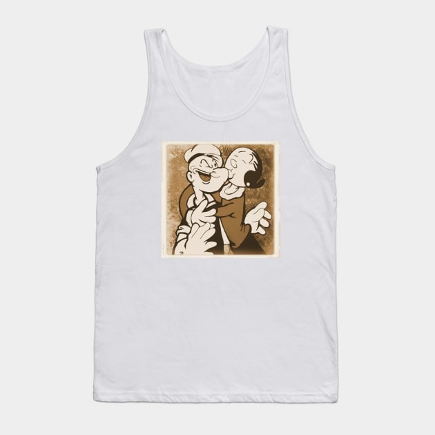 Vintage Amore Tank Top by Mendi Art